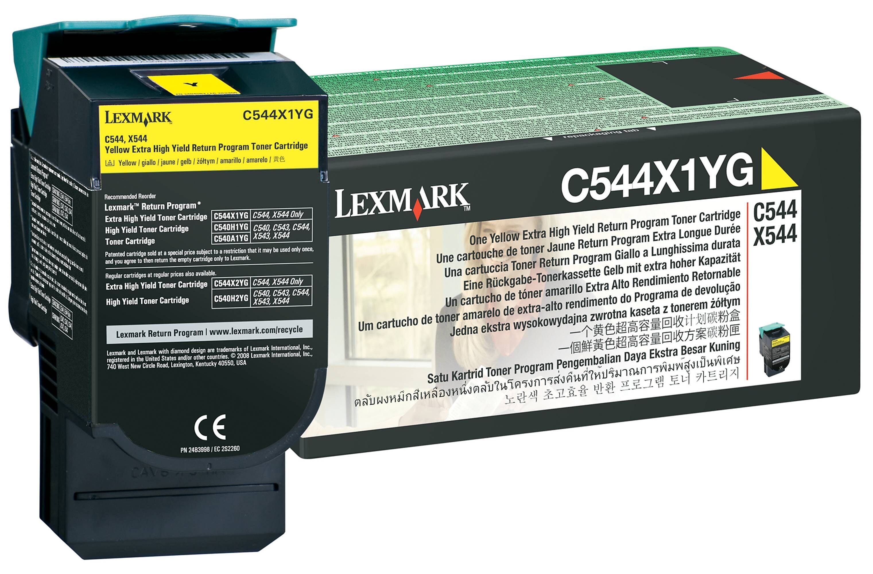 Lexmark C544 Yellow Extra High Yield Toner Cartridge