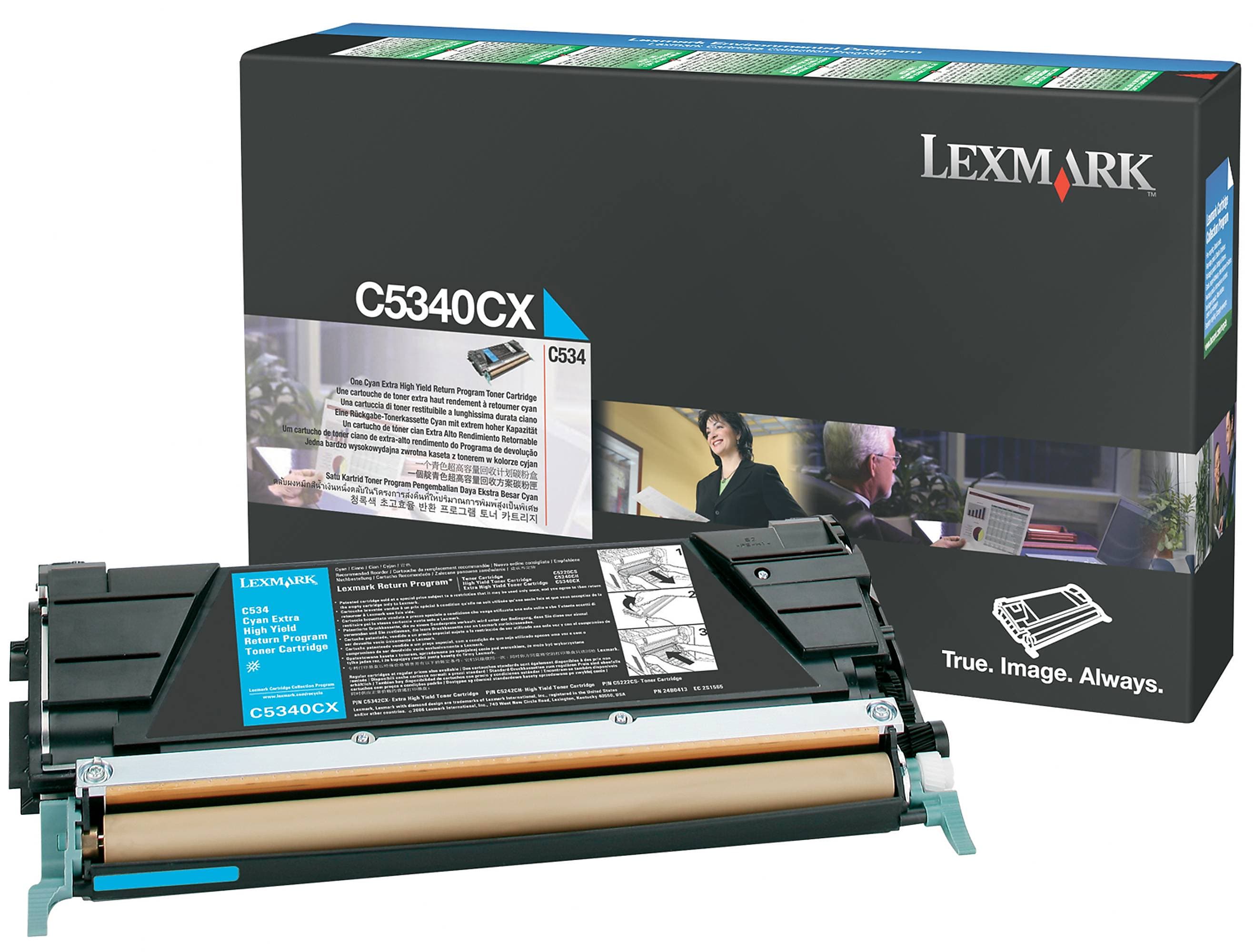 Lexmark C5340C Cyan Extra High Yield Toner Cartridge, Prints Up to 7,000 Pages