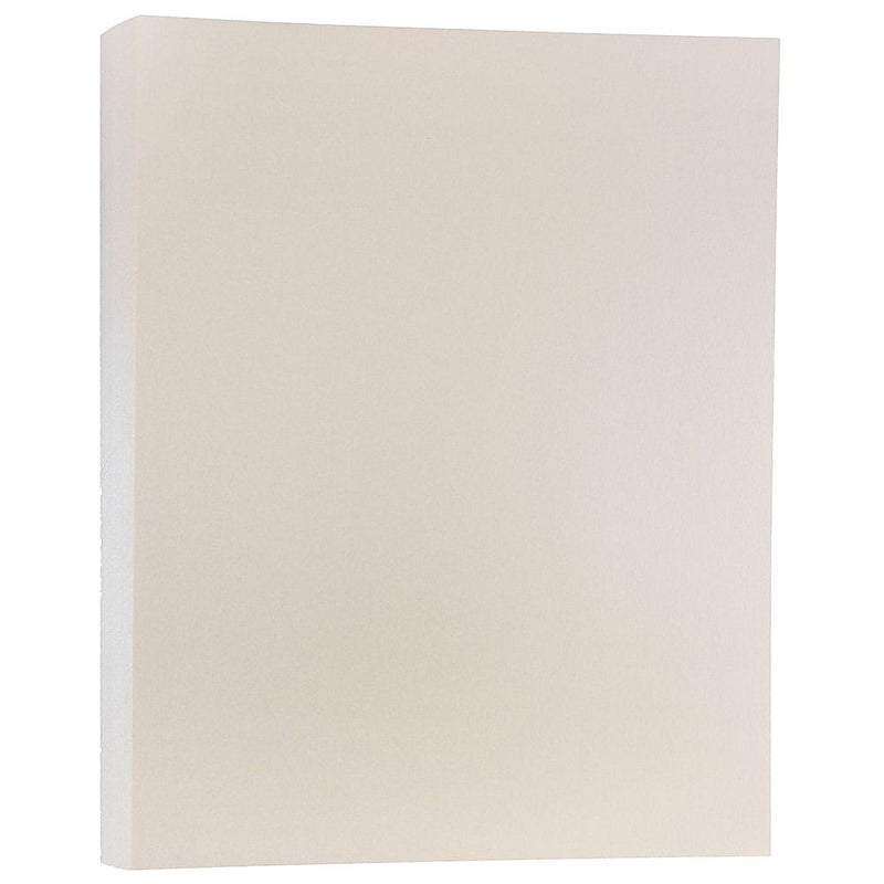 JAM Paper Metallic Colored 8.5" x 11" Copy Paper, 32 lbs., Opal Ivory Stardream, 25 Sheets/Pack (173SD8511OP120B)