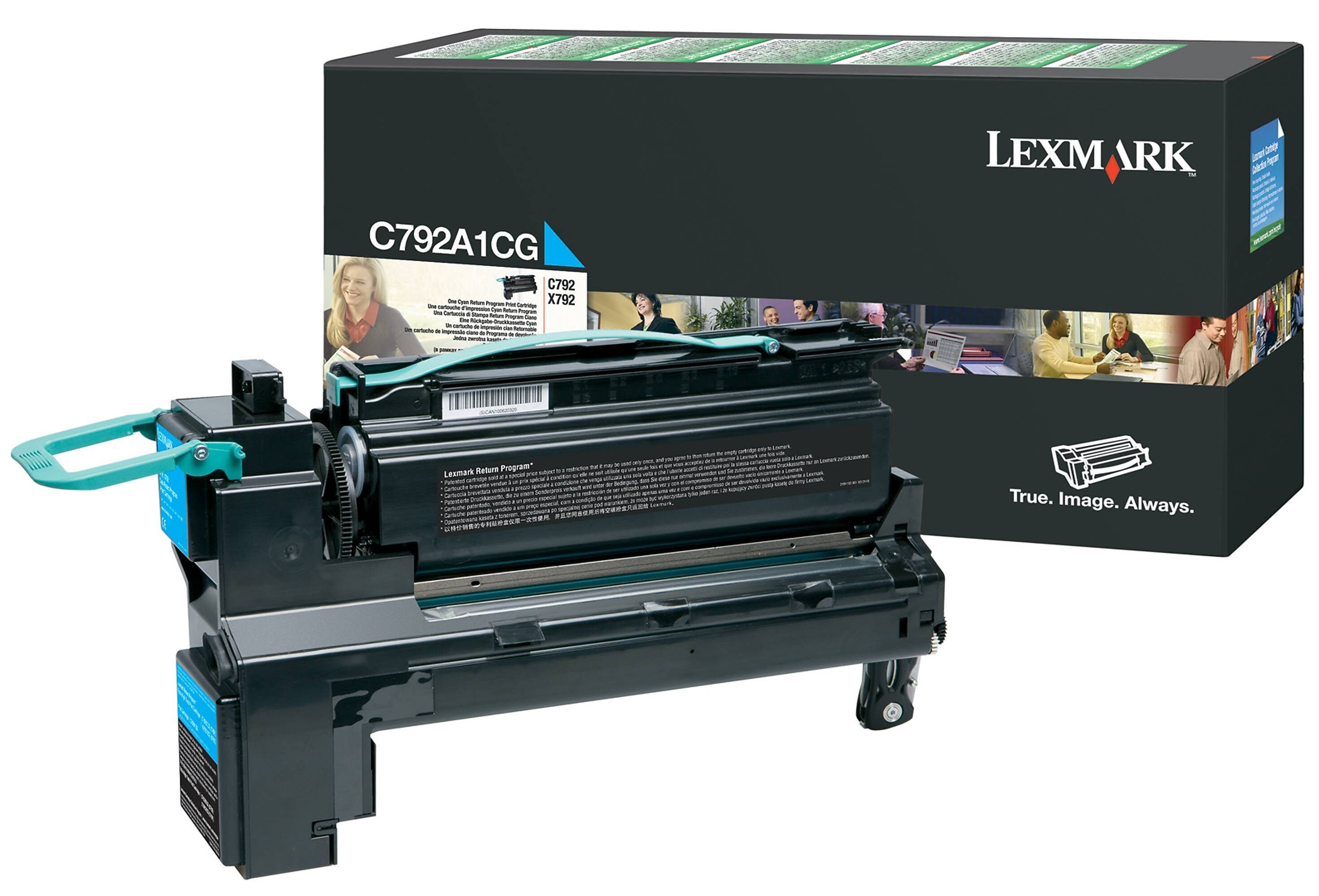Lexmark C792A1CG Cyan Standard Yield Toner Cartridge, Prints Up to 6,000 Pages