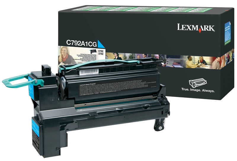 Lexmark C792A1CG Cyan Standard Yield Toner Cartridge, Prints Up to 6,000 Pages