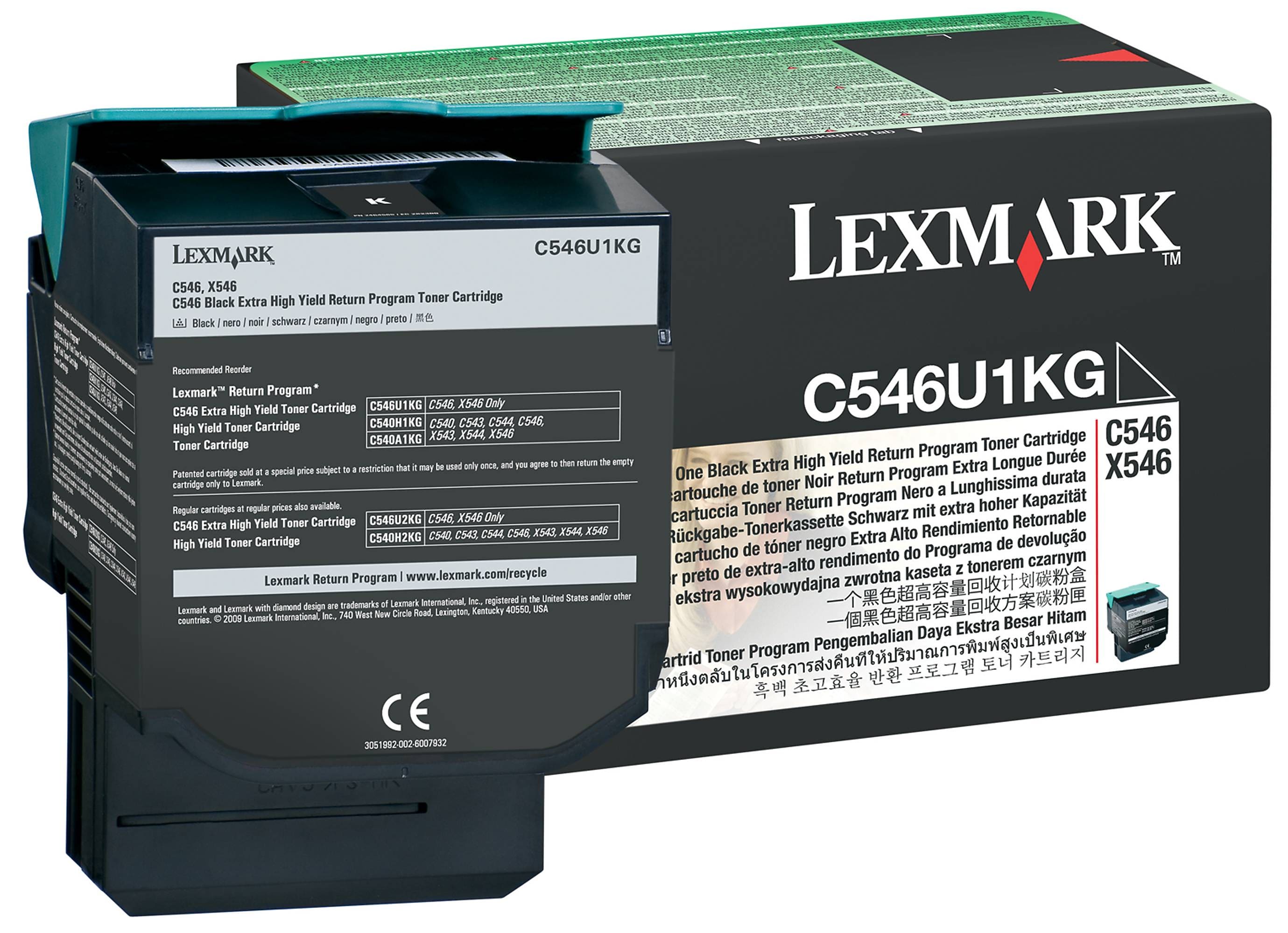 Lexmark C546U1KG Black Extra High Yield Toner Cartridge