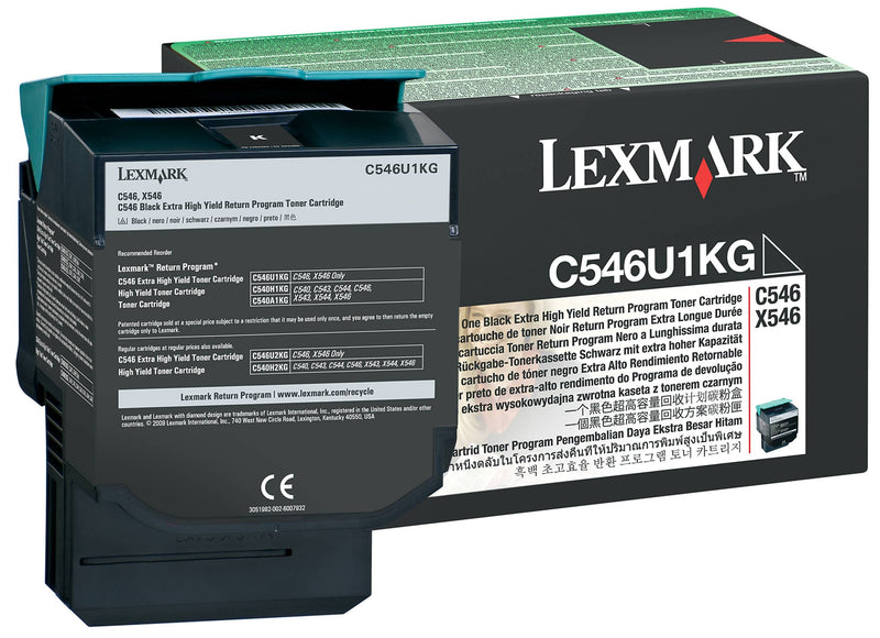 Lexmark C546U1KG Black Extra High Yield Toner Cartridge