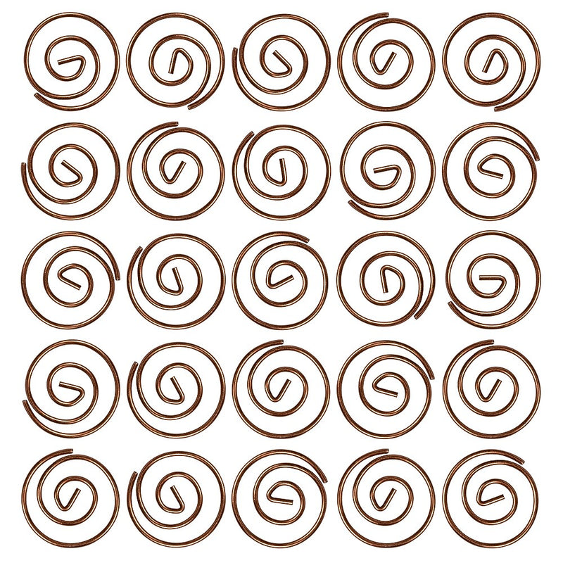 JAM Paper Circular Small Paper Clips, Rose Gold, 2 Packs of 50 (21832061B)