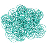 JAM Paper Circular Small Paper Clips, Teal, 2 Packs of 50 (21832066B)