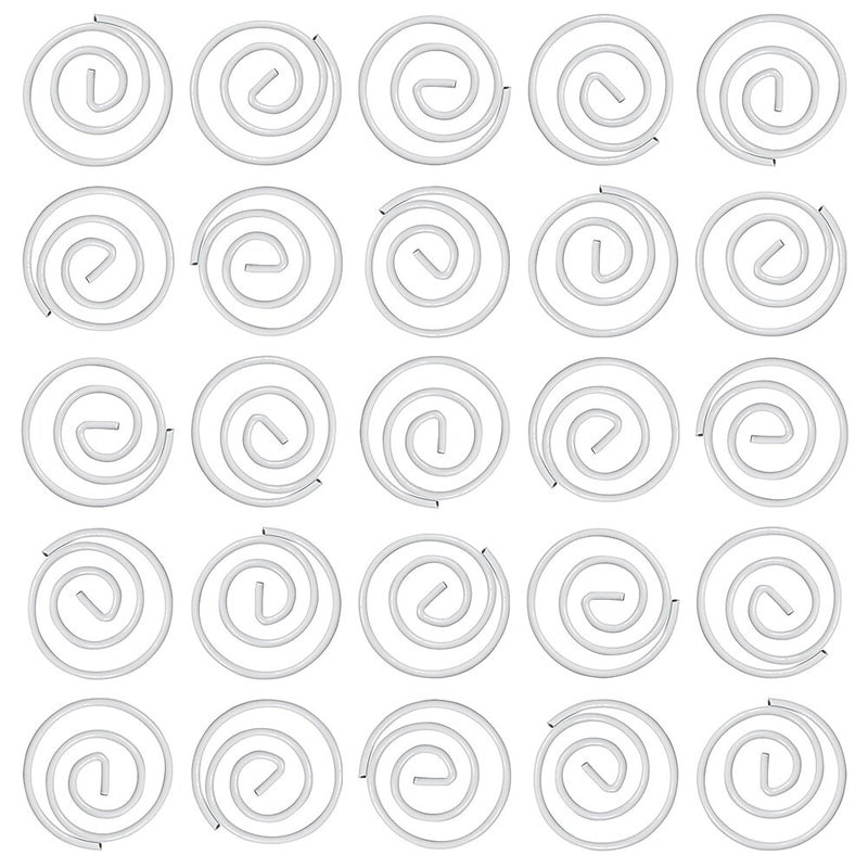 JAM Paper Circular Small Paper Clips, White, 2 Packs of 50 (2187139B)