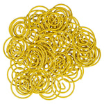 JAM Paper Circular Small Paper Clips, Yellow, 2 Packs of 50 (2187140B)