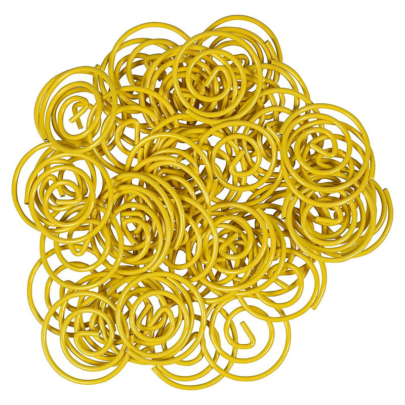 JAM Paper Circular Small Paper Clips, Yellow, 2 Packs of 50 (2187140B)