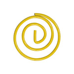 JAM Paper Circular Small Paper Clips, Yellow, 2 Packs of 50 (2187140B)
