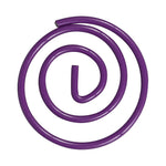JAM Paper Colored Circular Paper Clips, Round Paperclips, Purple, 2 Packs of 50 (2187137B)