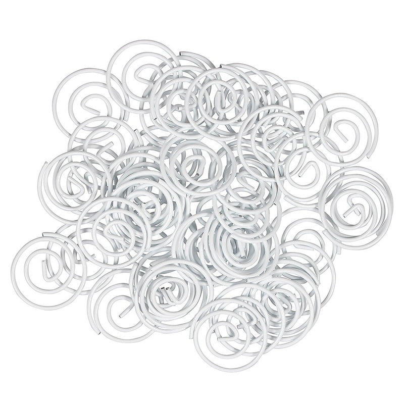 JAM Paper Circular Small Paper Clips, White, 2 Packs of 50 (2187139B)