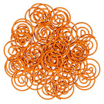 JAM Paper Colored Circular Paper Clips, Round Paperclips, Orange, 2 Packs of 50 (21827540B)