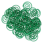 JAM Paper Colored Circular Paper Clips, Round Paperclips, Green, 2 Packs of 50 (2187135B)