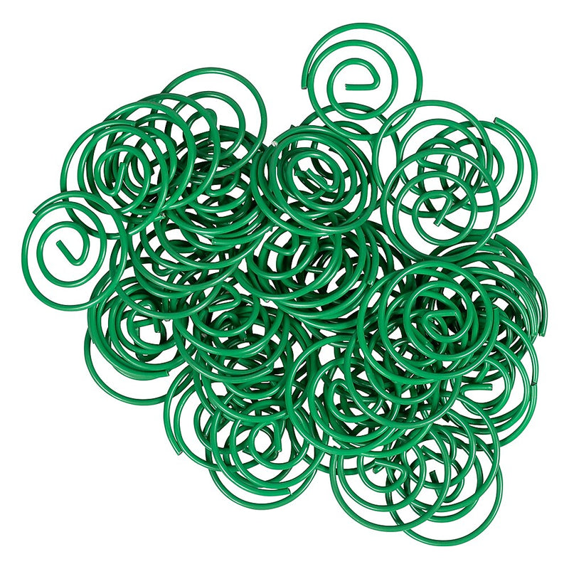 JAM Paper Colored Circular Paper Clips, Round Paperclips, Green, 2 Packs of 50 (2187135B)