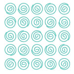 JAM Paper Circular Small Paper Clips, Teal, 2 Packs of 50 (21832066B)