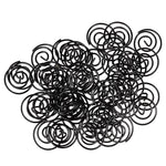 JAM Paper Colored Circular Paper Clips, Round Paperclips, Black, 2 Packs of 50 (2187133B)