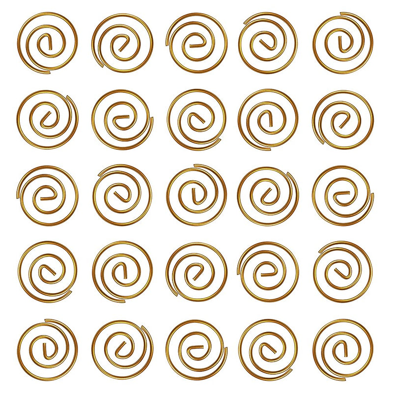 JAM Paper Circular Small Paper Clips, Gold, 2 Packs of 50 (21832062B)