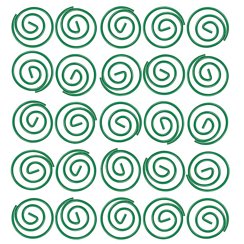 JAM Paper Colored Circular Paper Clips, Round Paperclips, Green, 2 Packs of 50 (2187135B)
