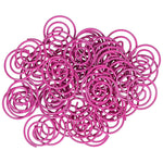 JAM Paper Circular Small Paper Clips, Hot Pink Fuchsia, 2 Packs of 50 (2187136B)
