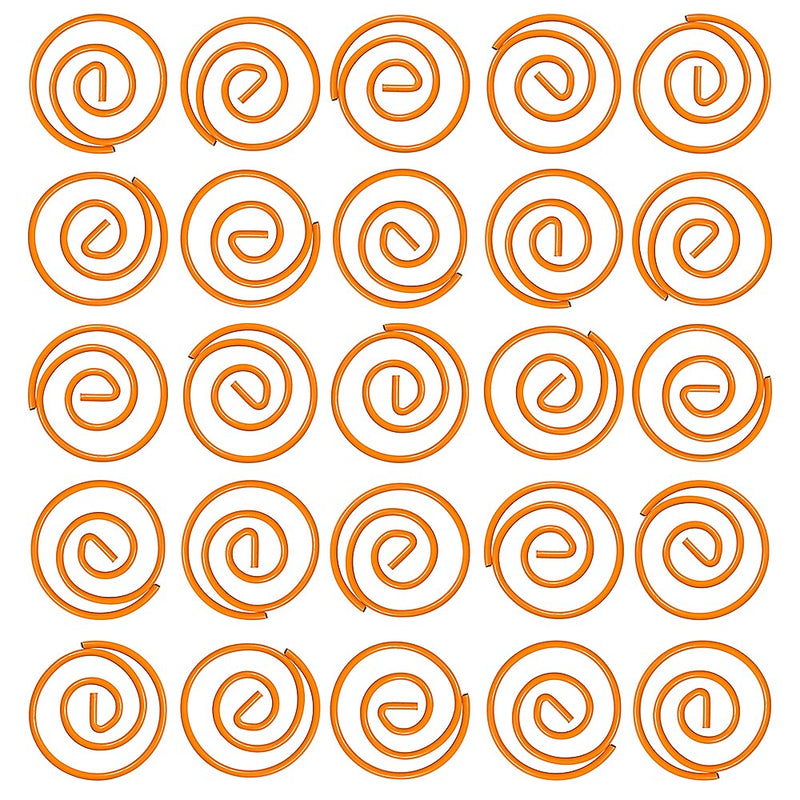 JAM Paper Colored Circular Paper Clips, Round Paperclips, Orange, 2 Packs of 50 (21827540B)
