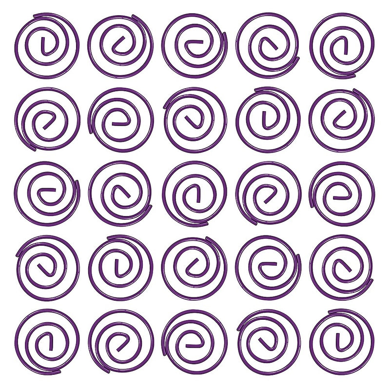 JAM Paper Colored Circular Paper Clips, Round Paperclips, Purple, 2 Packs of 50 (2187137B)