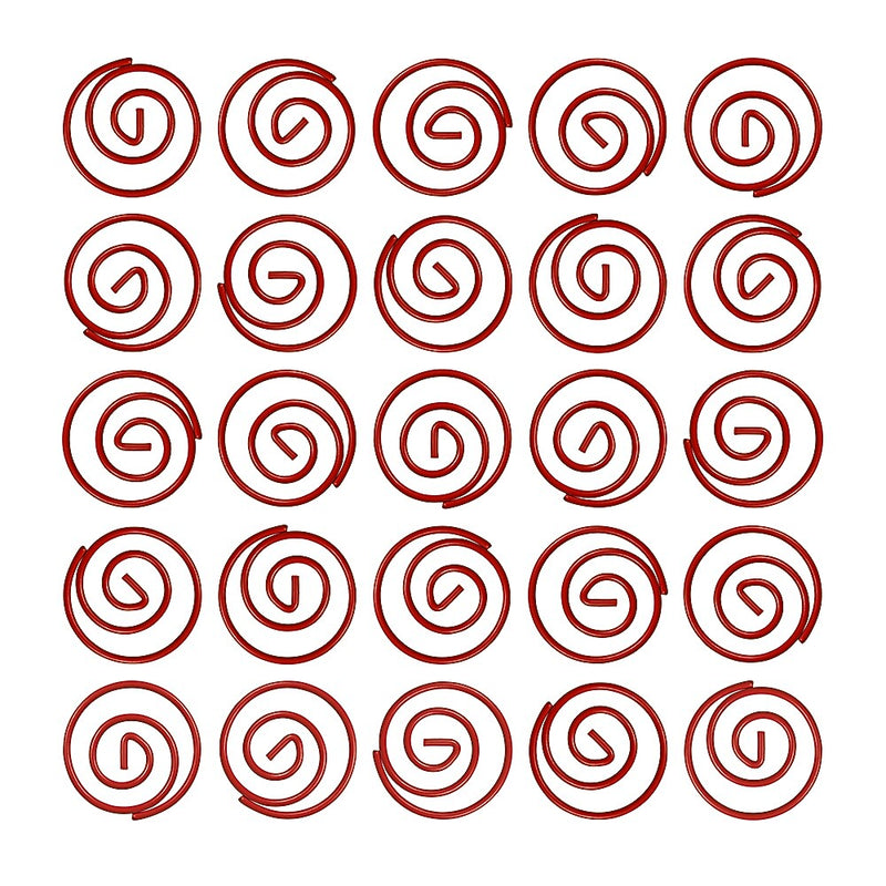 JAM Paper Circular Small Paper Clips, Red, 2 Packs of 50 (2187138B)