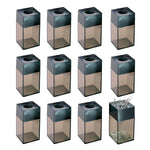 CLI Transparent Magnetic Plastic Paper Clip Dispenser, Black/Smoke, 12/Bundle (CHL010B-12)