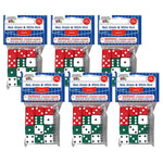 Learning Advantage Dot Dice - Red/Green/White - 12/Pack - 6 Packs (CTU7367-6)