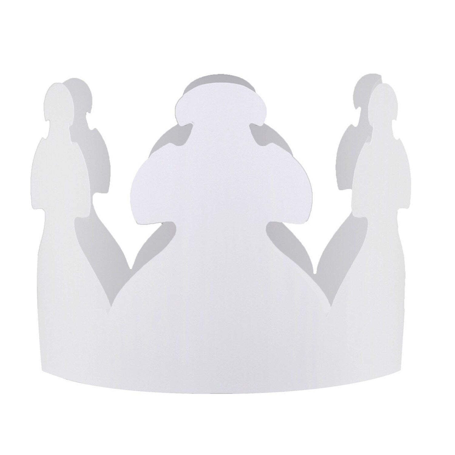 Hygloss White Crowns, 24 Per Pack, 3 Packs (HYG65243-3)