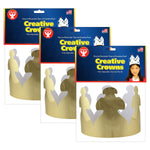 Hygloss Bright Gold Crowns, 24 Per Pack, 3 Packs (HYG65244-3)