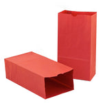 Hygloss Size #6 Gusseted Paper Bags, Red, 50/Pack, 2 Packs (HYG66511-2)
