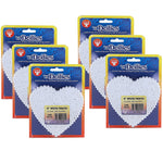 Hygloss Heart Doilies, White, 4", 100/Pack, 6 Packs (HYG91041-6)
