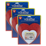 Hygloss Doilies, White & Red Hearts, 4" & 6", 96/Pack, 3 Packs (HYG94466-3)