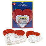 Hygloss Doilies, White & Red Hearts, 4" & 6", 96/Pack, 3 Packs (HYG94466-3)