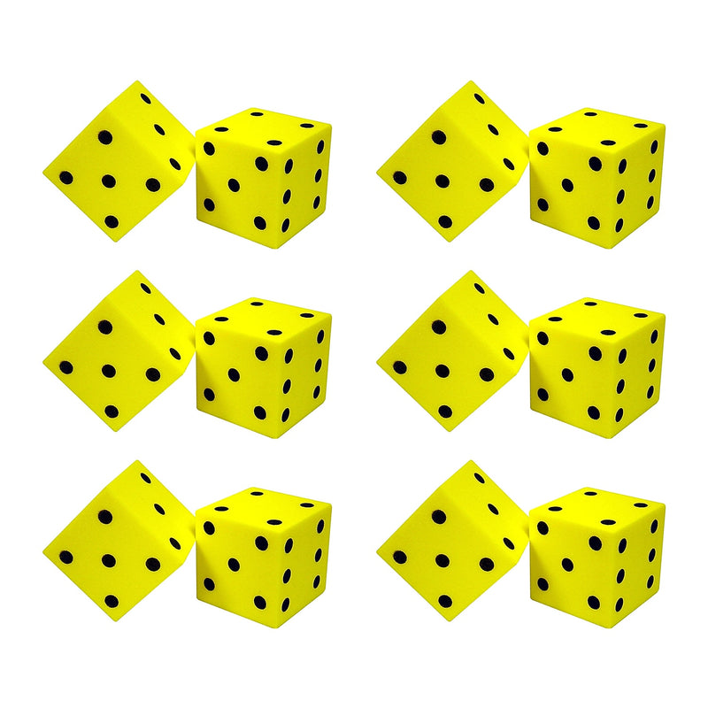 Koplow Games Dot Foam Dice Set, 2/Set, 6 Sets (KOP11694-6)