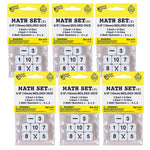 Koplow Games Whole Number Dice Set, 8 Per Pack, 6 Packs (KOP11701-6)