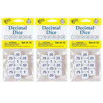 Koplow Games Decimal Dice Set, 10 Per Pack, 3 Packs (KOP12088-3)
