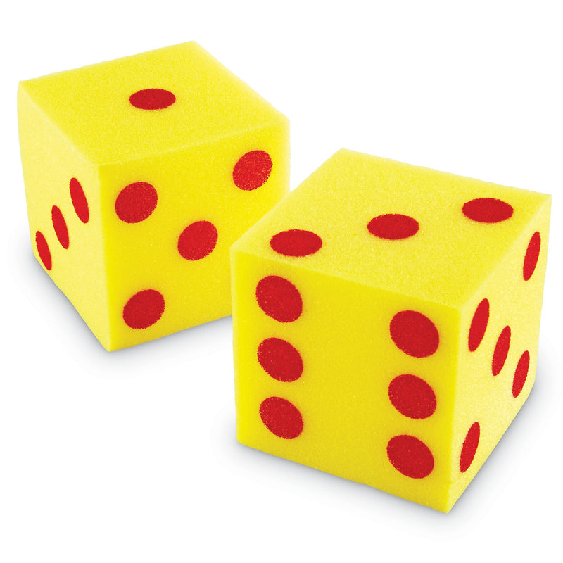 Learning Resources Giant Soft Dot Cubes, Yellow, 2/Pack, 3 Packs/Bundle (LER0411)
