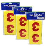 Learning Resources Giant Soft Numeral Cubes, Yellow, 2/Pack, 3 Packs/Bundle (LER0412)