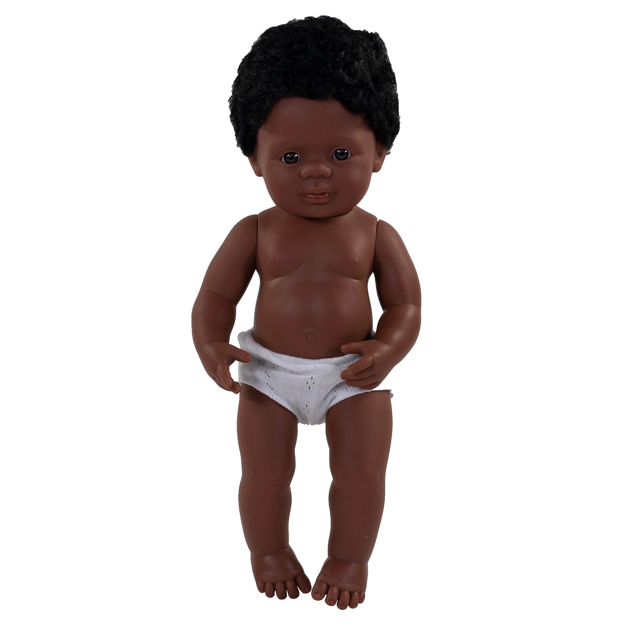 MINILAND Anatomically Correct 15" African-American Baby Boy Doll (MLE31059)