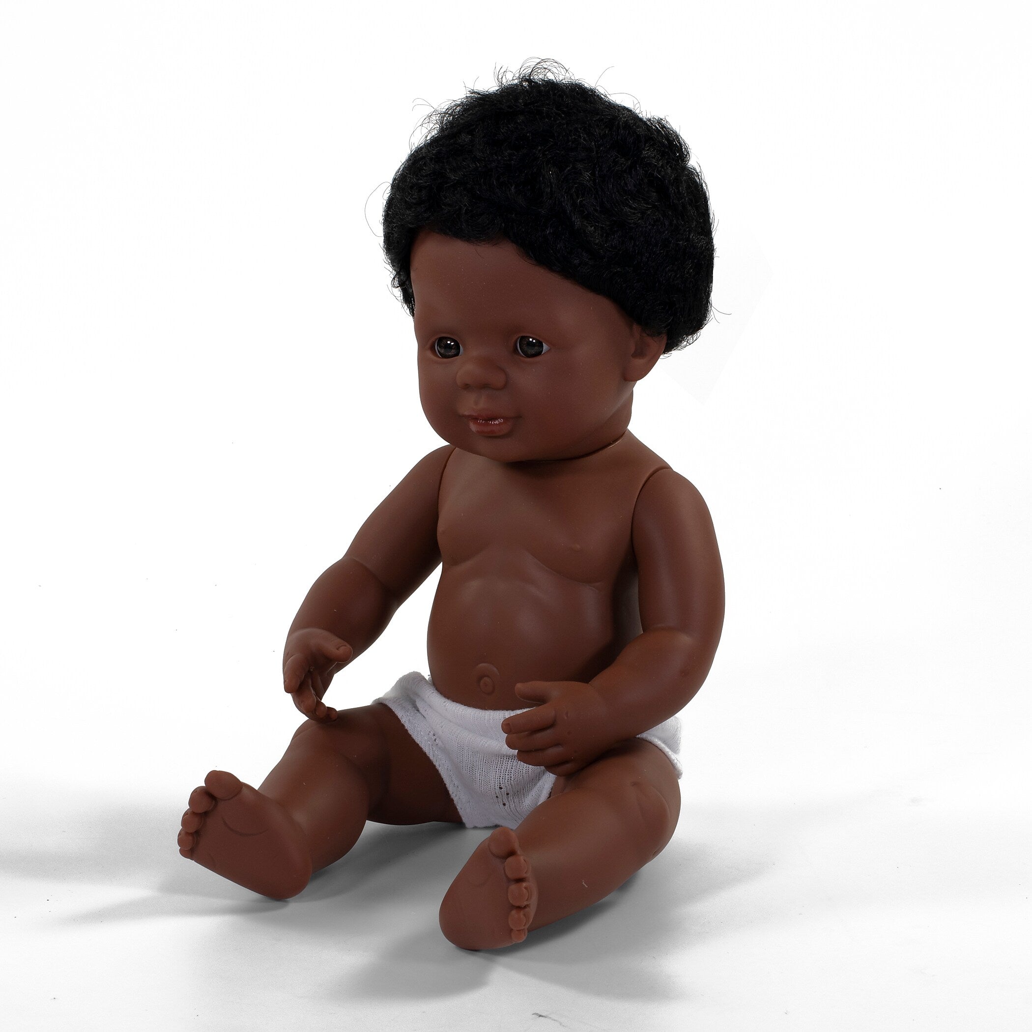MINILAND Anatomically Correct 15" African-American Baby Boy Doll (MLE31059)