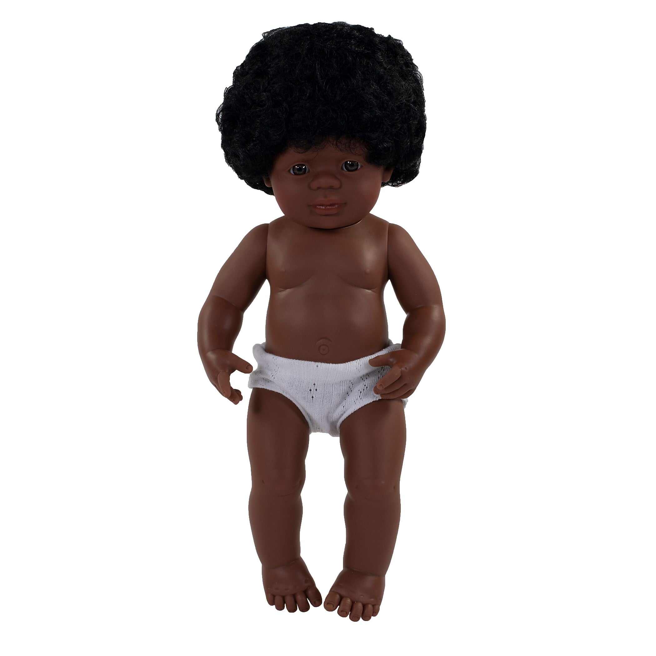 MINILAND Anatomically Correct 15" African-American Baby Girl Doll (MLE31060)