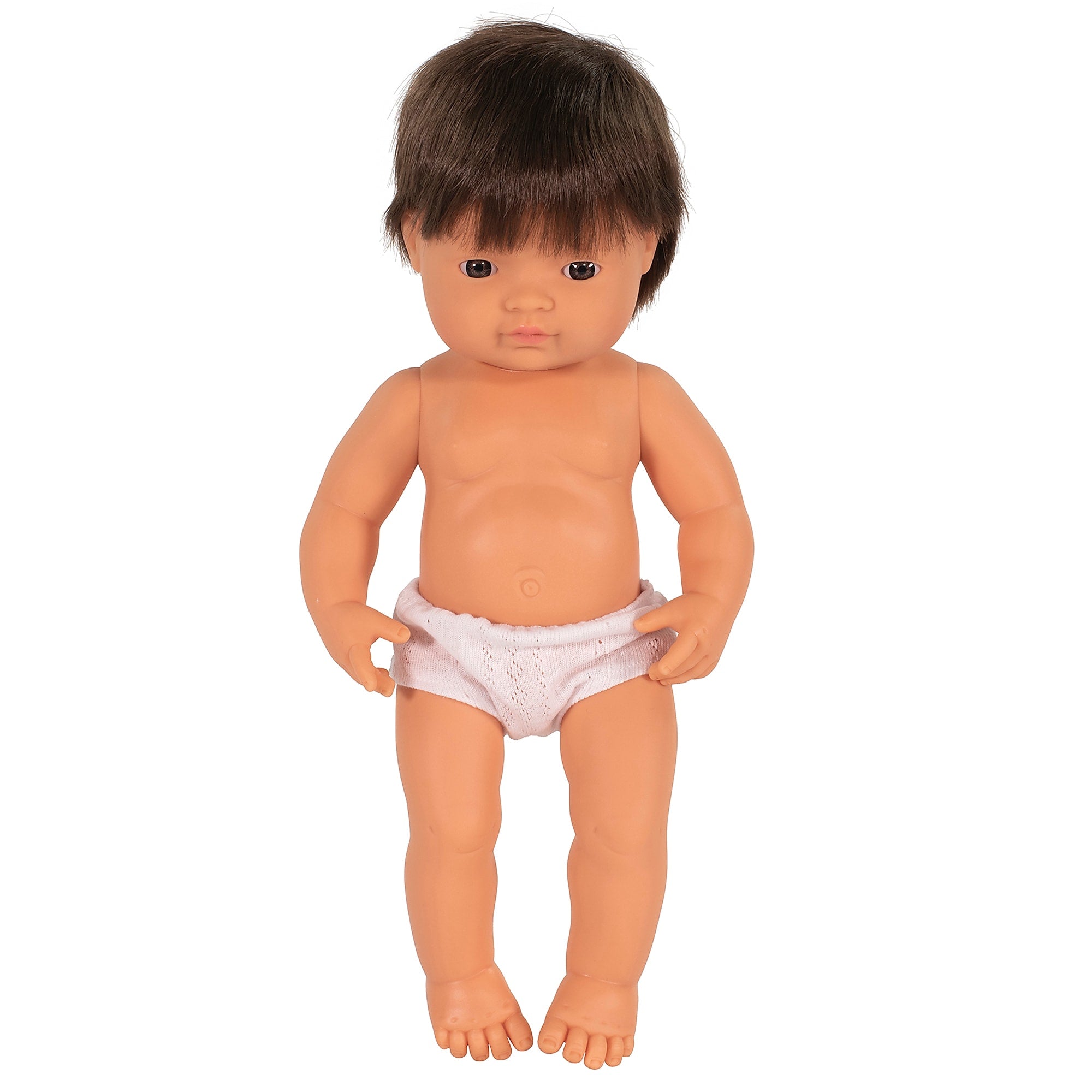 MINILAND Anatomically Correct 15" Brunette Caucasian Baby Boy Doll (MLE31079)