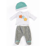 MINILAND Gender Neutral Fabric 2-Piece Pajama Set for 15" Dolls, 3/Set (MLE31222)
