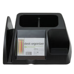 Officemate Achieva 5 Compartment Plastic Desk Organizer, Black, 2/Bundle (OIC26219-2)