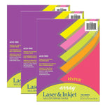 Pacon Hyper Computer Paper, 8.5" x 11", 5 Assorted Colors, 100 Sheets/Pack, 3 Packs (PAC101155-3)