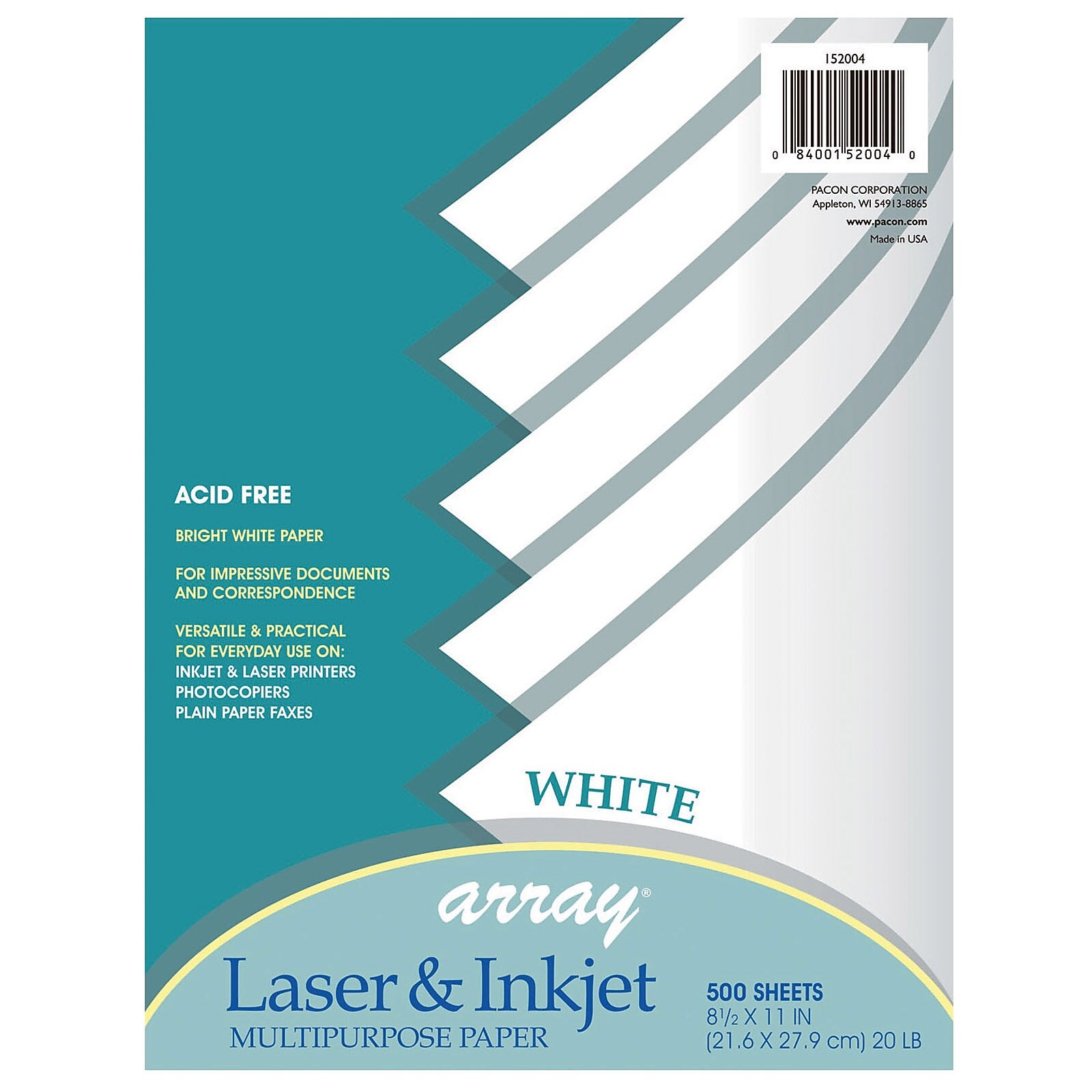 Pacon 8.5" x 11" Multipurpose Paper, 20 lbs., 500 Sheets/Ream (PAC152004-2)