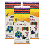 Creativity Street Kraft Bag, Assorted Bright Colors, 6" x 3-5/8" x 11", 28/Pack, 3 Packs (PAC72140-3)