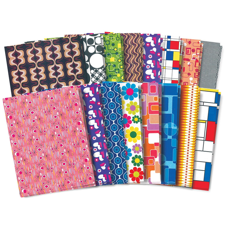 Roylco Retro Pop-Paper, 8.5" x 11", 32 Sheets Per Pack, 3 Packs (R-15303-3)