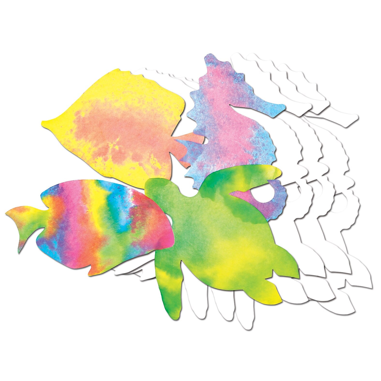 Roylco Color Diffusing Paper Sealife, 48 Per Pack, 3 Packs (R-2446-3)